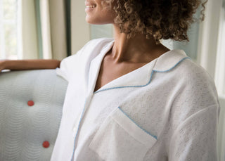 Liza Pointelle Cotton Knit Short Pajamas-Women's Clothing-[product_category]-Whatsoever Things