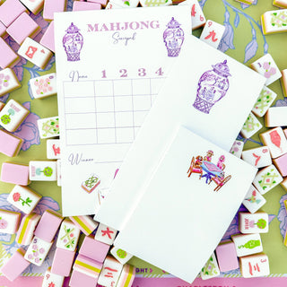 Dogs Playing Mahjong Notepad-[product_category]-Whatsoever Things