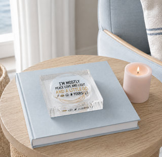 Catchall Lucite Bowl  - Peace Love Light