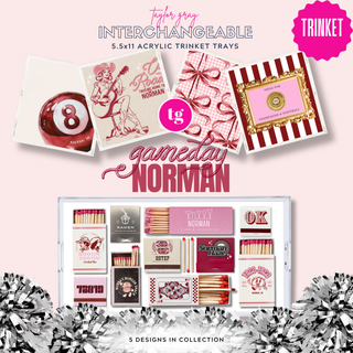 5.5x11 GAMEDAY NORMAN Trinket Tray Insert Set of 5