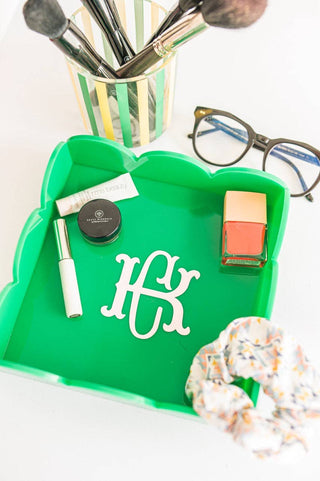 Acrylic Scalloped Catchall Tray, Tabletop Decor for Home-Trays-[product_category]-Whatsoever Things