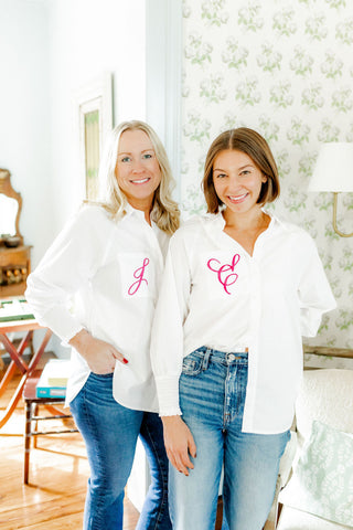 WST x EHC Smocked Boyfriend Shirt-Women's Long Sleeves-[product_category]-Whatsoever Things