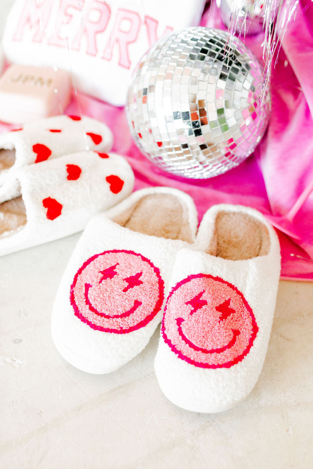 'Happy' Smiley Face Slippers