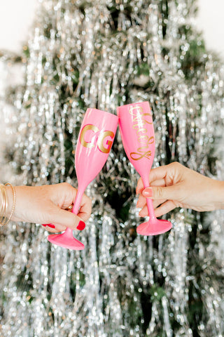 Pink Acrylic Champagne Flute-Drinkware-[product_category]-Whatsoever Things