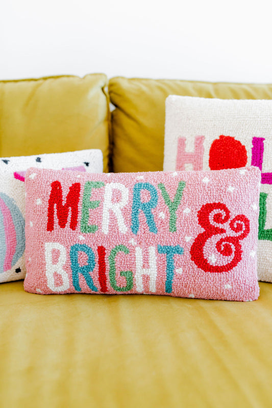 Merry And Bright Hook Pillow