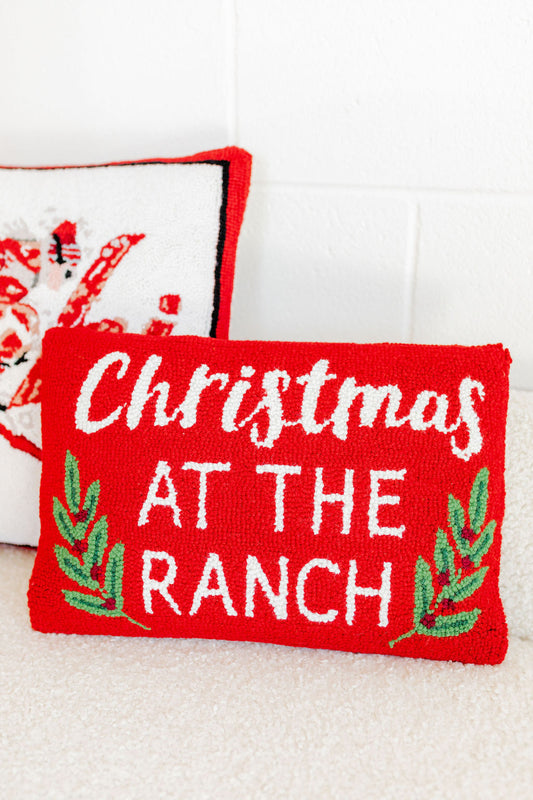 Christmas At The Ranch Hook Pillow