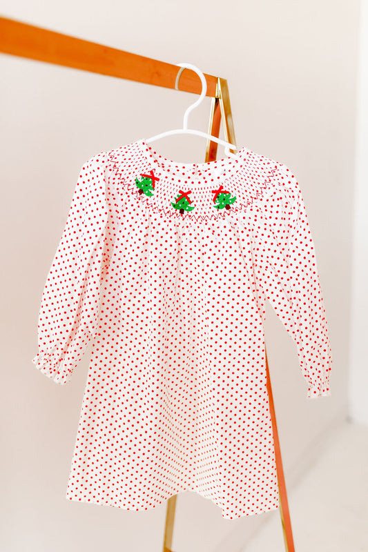 Christmas Tree Smocked Dress