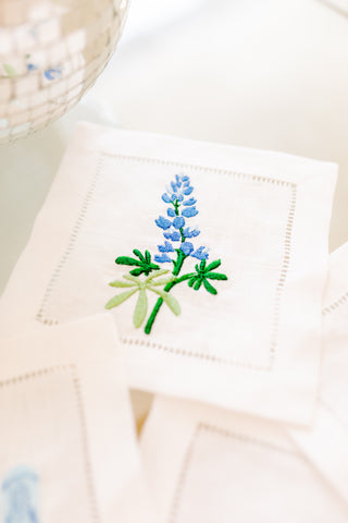 Texas Embroidered Cocktail Napkins-Napkins-[product_category]-Whatsoever Things