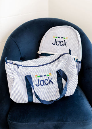 Kids Seersucker Duffle Bag-Bags-[product_category]-Whatsoever Things