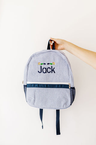 Kids Seersucker Backpack-Bags-[product_category]-Whatsoever Things
