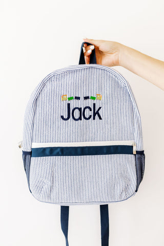 Kids Seersucker Backpack-Bags-[product_category]-Whatsoever Things