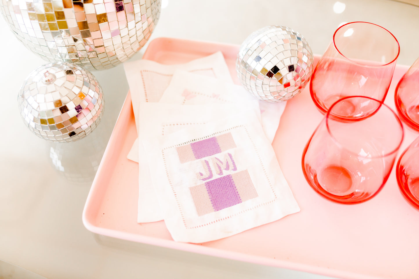 Custom Logo Embroidered Cocktail Napkins