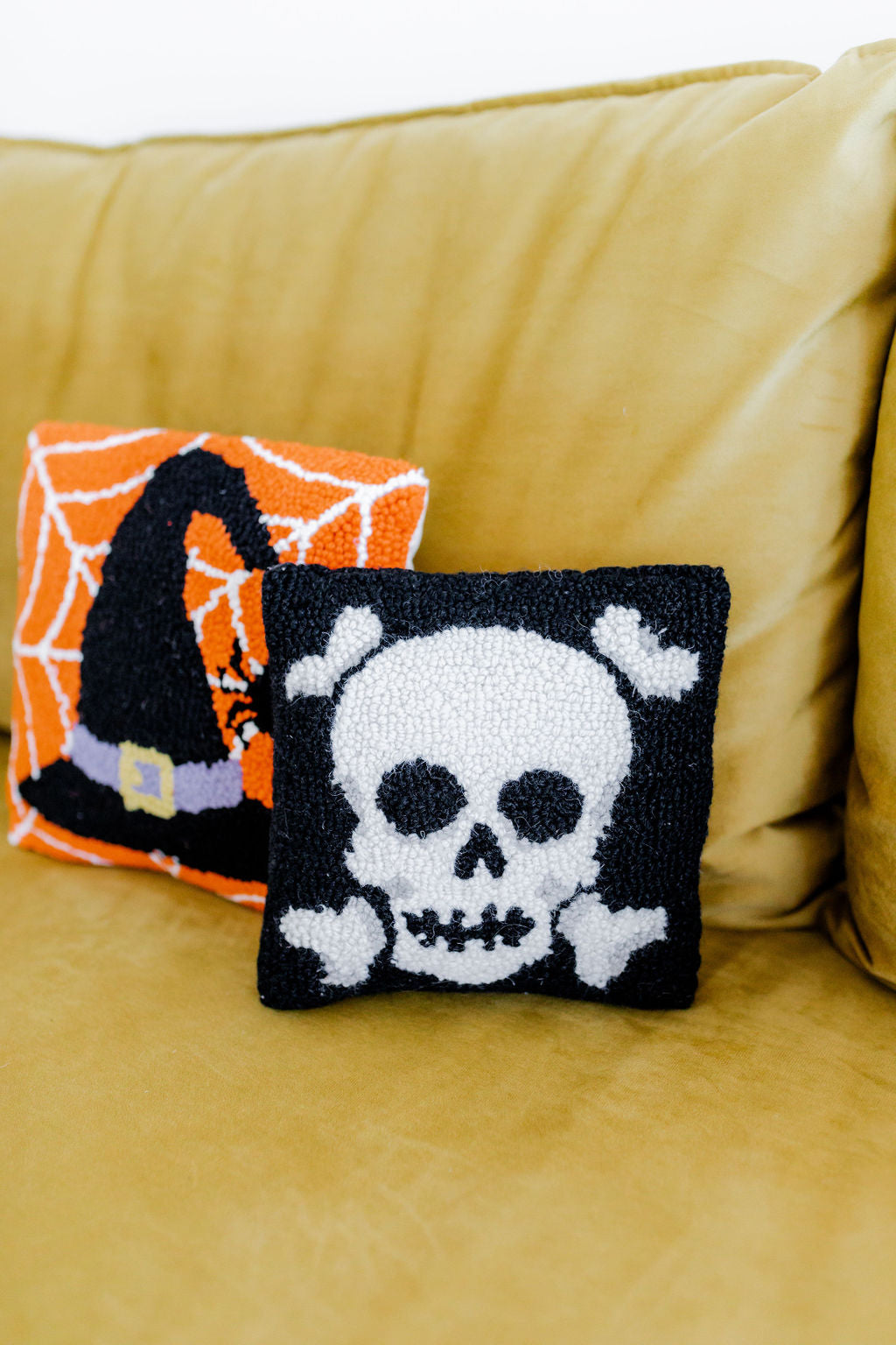 Witch Hat & Spider Hook Pillow-Throw Pillows-[product_category]-Whatsoever Things