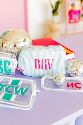 Seersucker Cosmetic Bag-Bags-[product_category]-Whatsoever Things