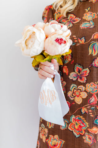 Monogrammed Bouquet Sash-Sashes-[product_category]-Whatsoever Things