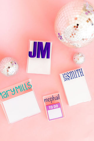 Acrylic Memo Pad Holder (Includes Paper)-Notebooks & Notepads-[product_category]-Whatsoever Things