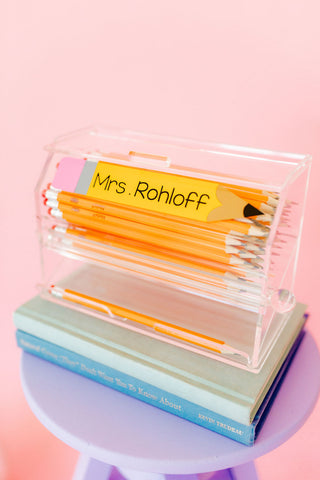 Acrylic Pencil Dispenser - The Mrs. Rohloff-Office Supplies-[product_category]-Whatsoever Things