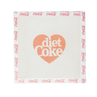 Diet Coke Heart Needlepoint Canvas | Licensed Coca-Cola® Product