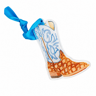 Blue Cowboy Boot Acrylic Ornament