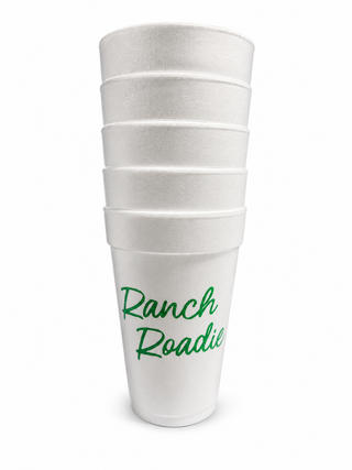 Ranch Roadie Styrofoam Cups — Sleeve of 12