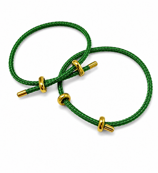 Adjustable Paracord Rope Bracelet | Woven Cord Bracelet with Gold Stainless Steel Slider