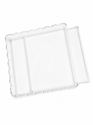 Acrylic Needlepoint Display Scalloped Tray