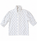 White with Blue Floral design (XS)