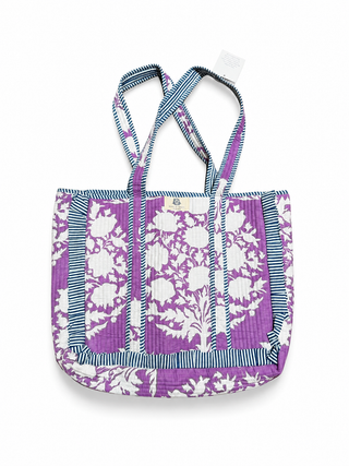 Heart of Grace Quilted Tote Bag Collection | Hand Block Printed Travel Tote