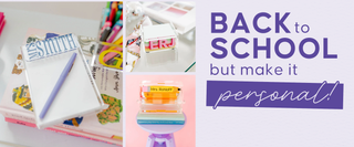 Hero banner featuring mages of back to school products from Whatsoever Things and text that says "Back to School but make it personal!" | Dallas, TX