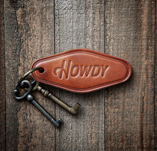 Leather Keychain Motel Style