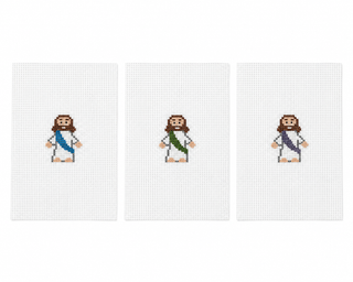 Mini Pocket Jesus Needlepoint Canvas