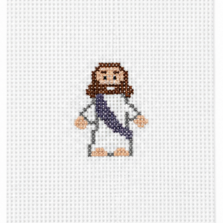 Mini Pocket Jesus Needlepoint Canvas