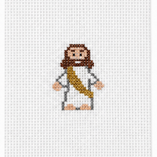 Mini Pocket Jesus Needlepoint Canvas