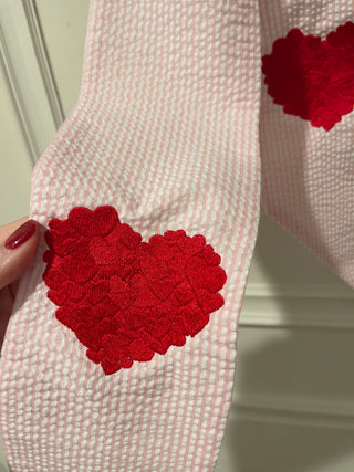 Seersucker Bow Sash / wreath sash-Sashes-[product_category]-Whatsoever Things