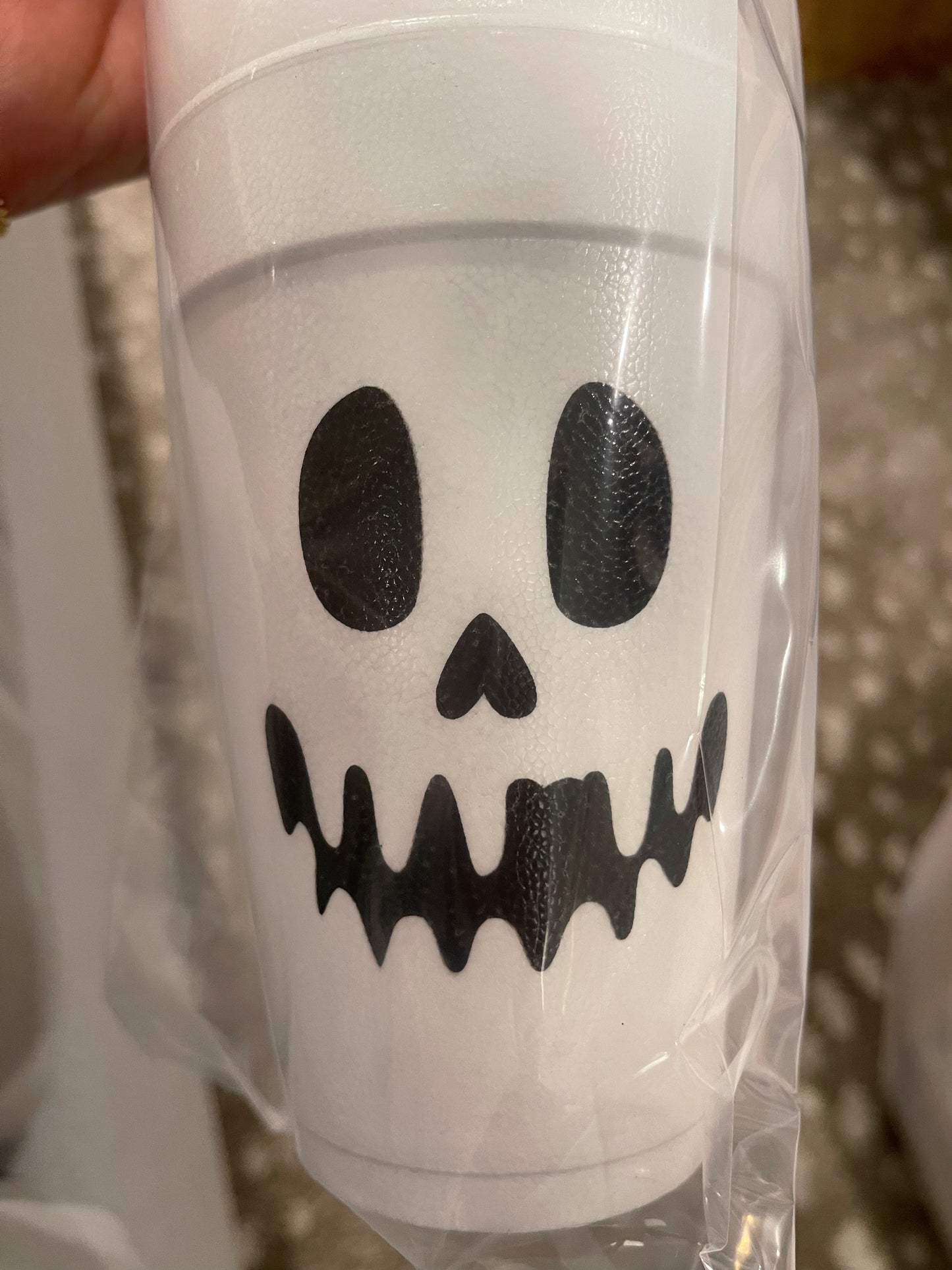 Halloween styrofoam cups 🎃 👻