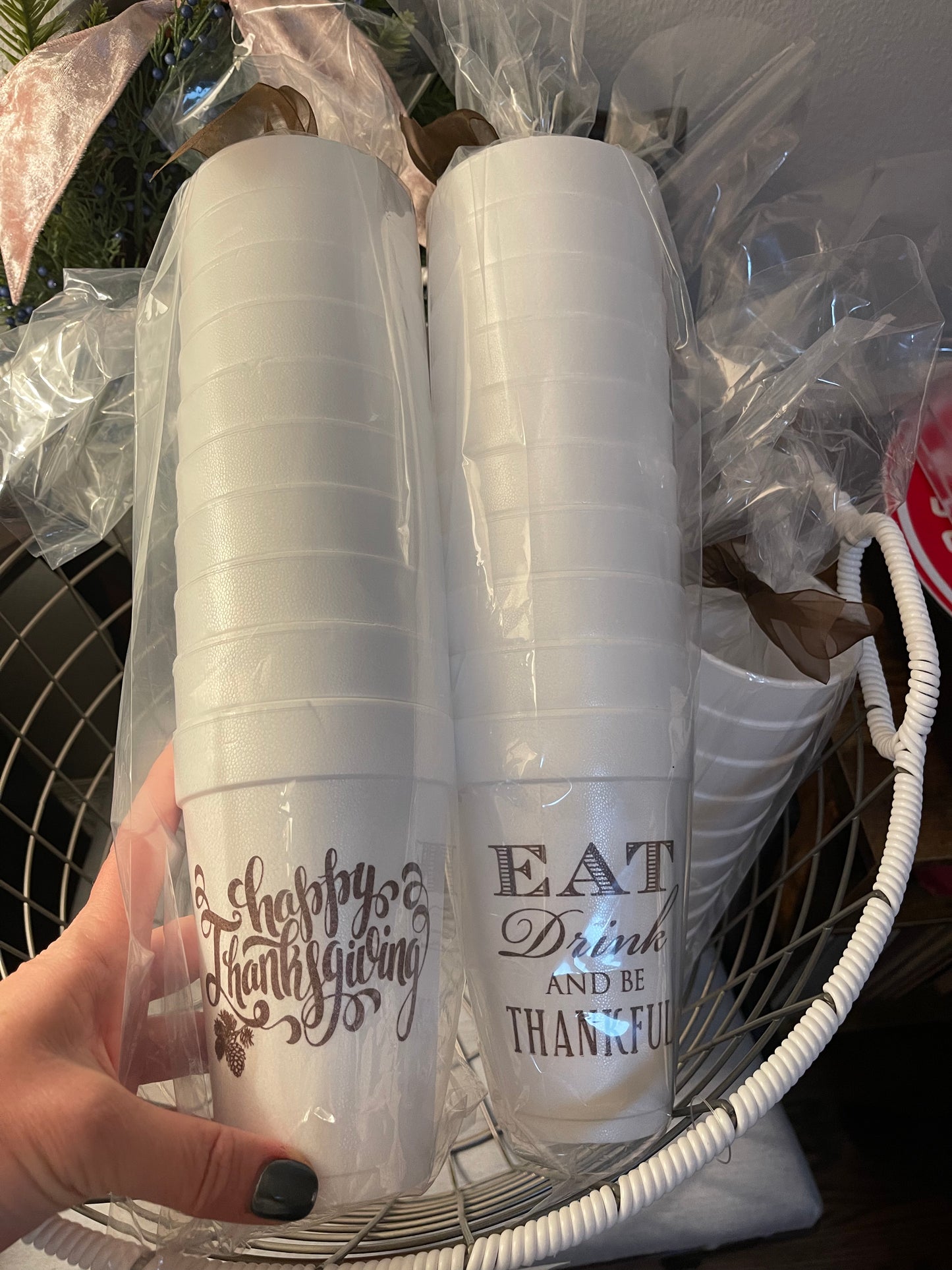 Thanksgiving styrofoam cups 🦃