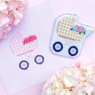 Baby Carriage Handpainted Needlepoint Canvas