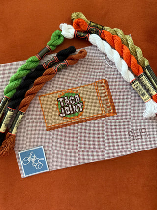 Taco Joint Matchbook Needlepoint Canvas
