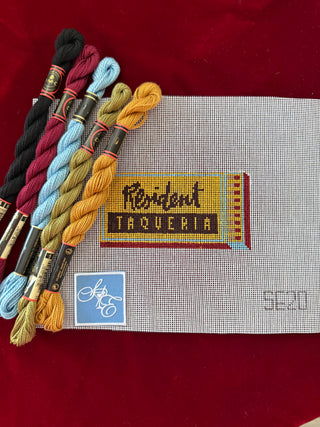 Resident Taqueria Matchbook Needlepoint Canvas