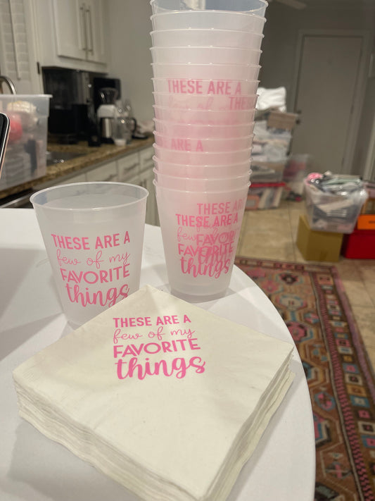 Favorite Things Cups, set of 14