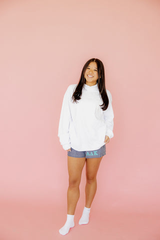 Mock Turtleneck Sweatshirt - The Lauren-Women's Sweatshirts-[product_category]-Whatsoever Things