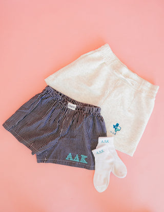 Striped Lounge Shorts - The Ella-Women's Shorts-[product_category]-Whatsoever Things