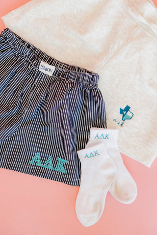 Striped Lounge Shorts - The Ella-Women's Shorts-[product_category]-Whatsoever Things