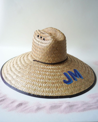 Monogrammed Straw Hat-Hat-[product_category]-Whatsoever Things
