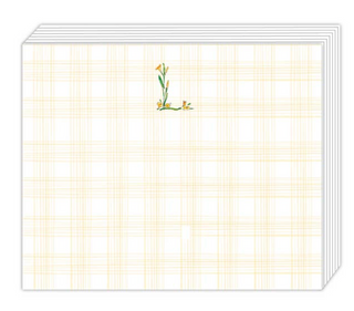 Hand painted Floral Initial Notepad-Notebooks & Notepads-[product_category]-Whatsoever Things