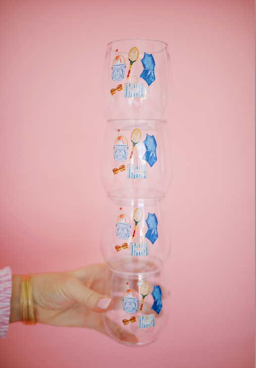 Summer 14oz Stemless Wine Tumblers