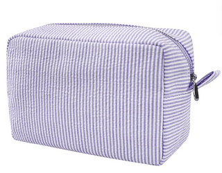 Seersucker Cosmetic Bag-Bags-[product_category]-Whatsoever Things