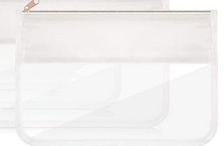 Pink or White / Clear Chenille letter bags-Bags-[product_category]-Whatsoever Things