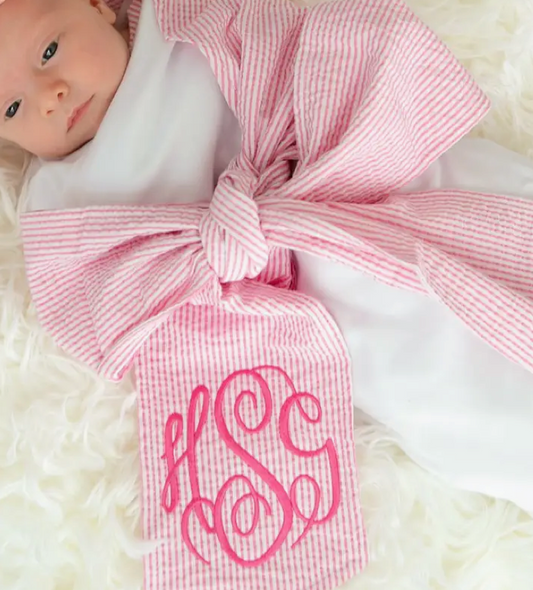 Seersucker Swaddle Blanket-Blankets-[product_category]-Whatsoever Things