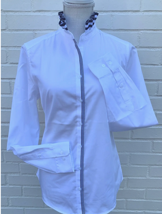 Kate Ruffled Ribbon Collar Blouse-Women's Clothing-[product_category]-Whatsoever Things